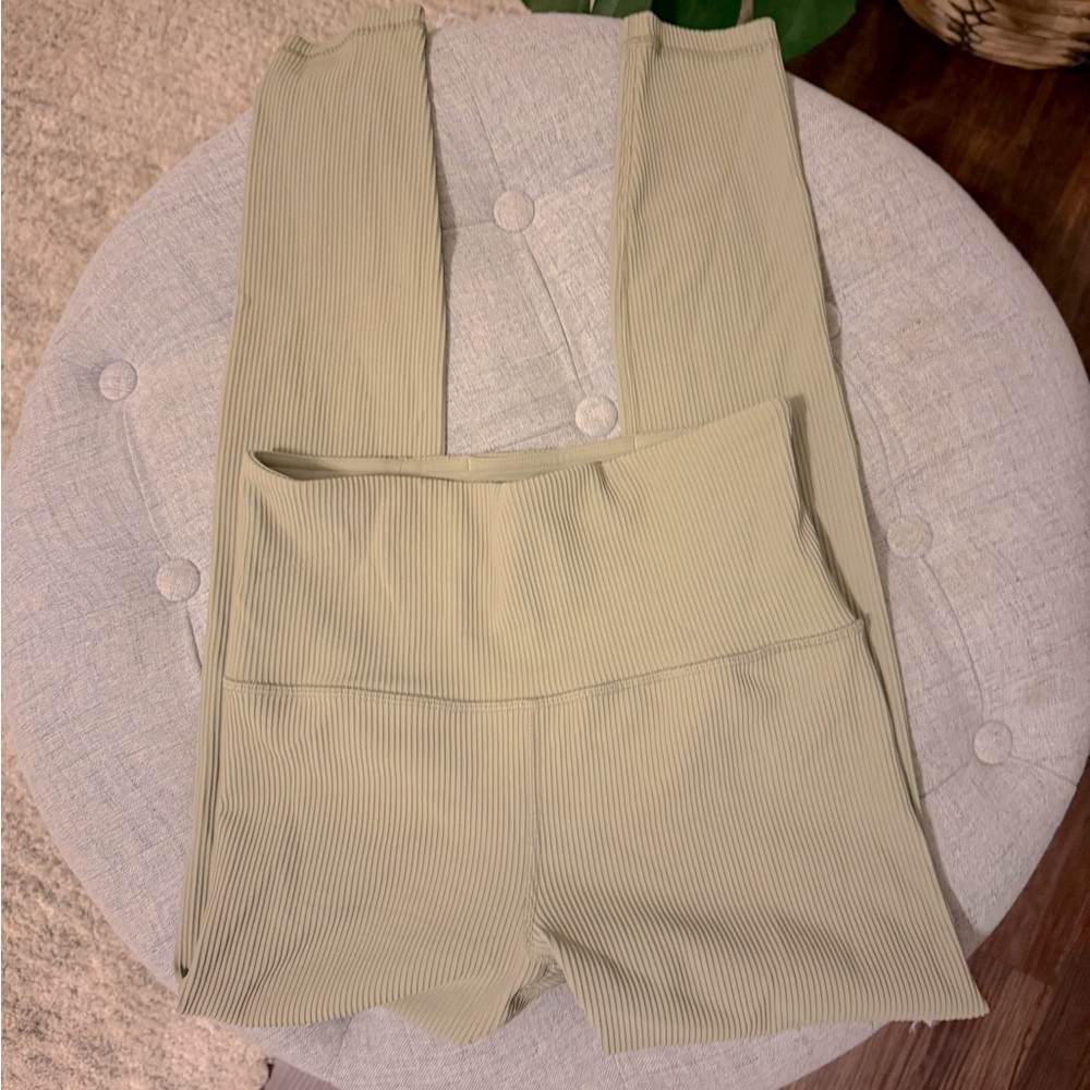 Athleta Elation Rib Tight Legging High Rise Green Size Small✨Like New Retail $89 - Picture 3 of 5
